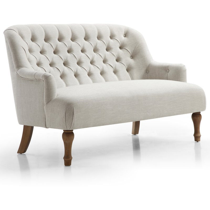 Frankie 2 Seater Sofar - Cream Linen