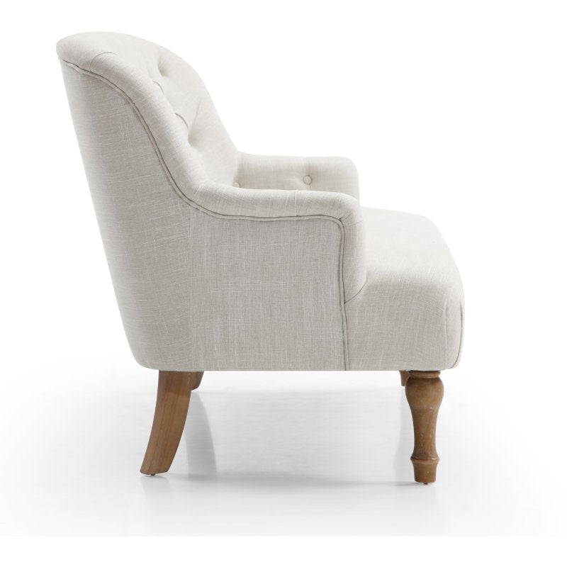 Frankie 2 Seater Sofar - Cream Linen