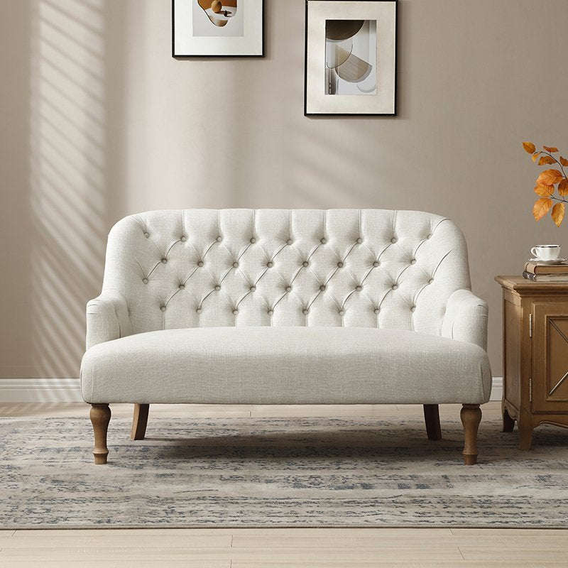 Frankie 2 Seater Sofar - Cream Linen