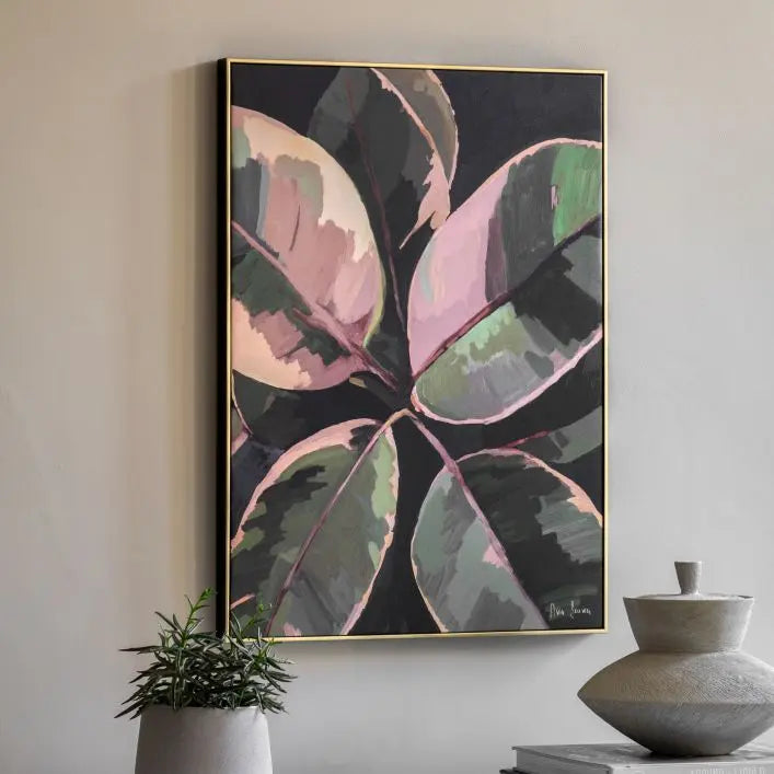 Large Succulent Framed Canvas