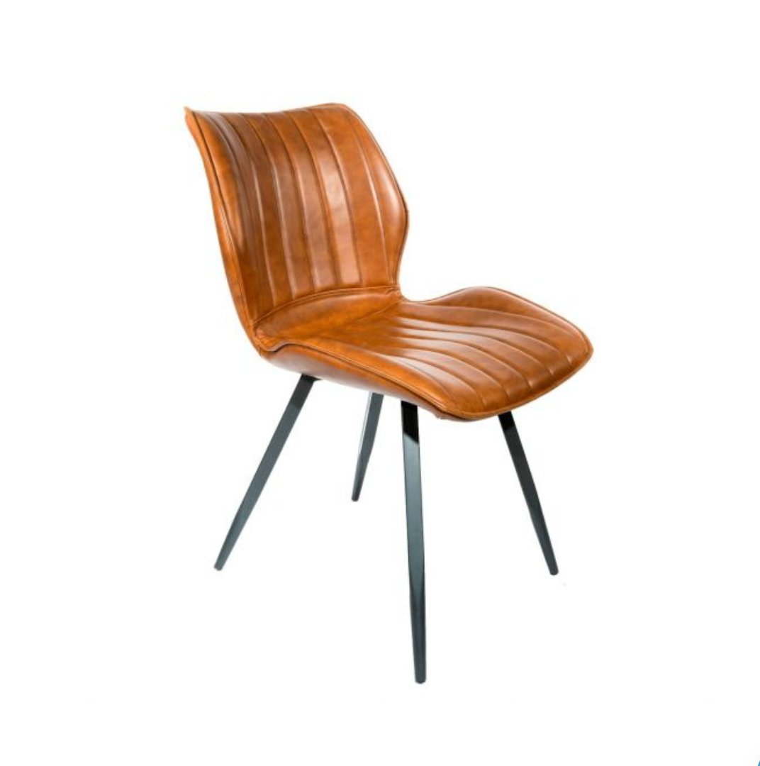 Alfie - Vegan Leather Dining Chair Tan