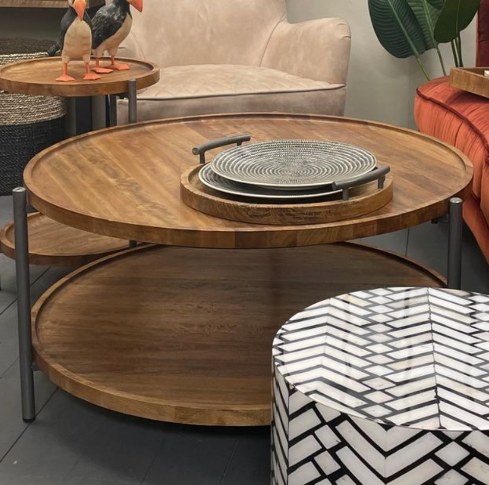 Large Double Shelf Occasional Side Table