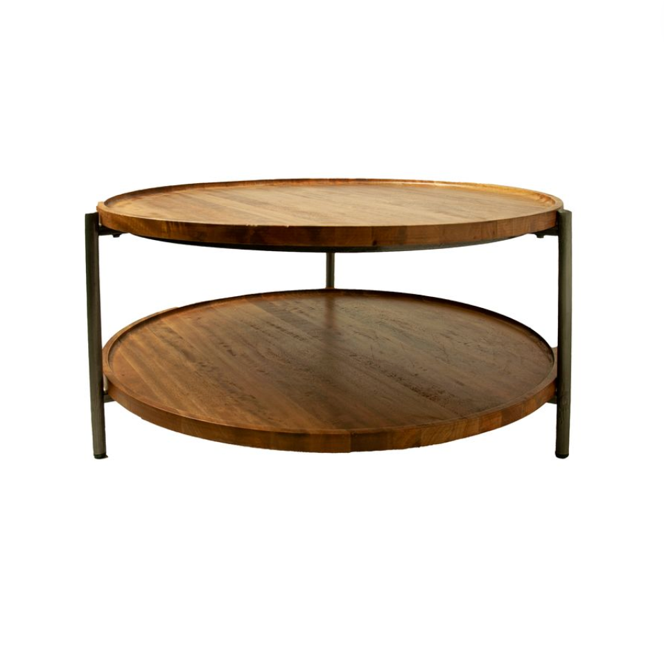 Large Double Shelf Occasional Side Table