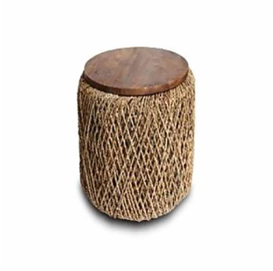 Woden Rope Lamp Table