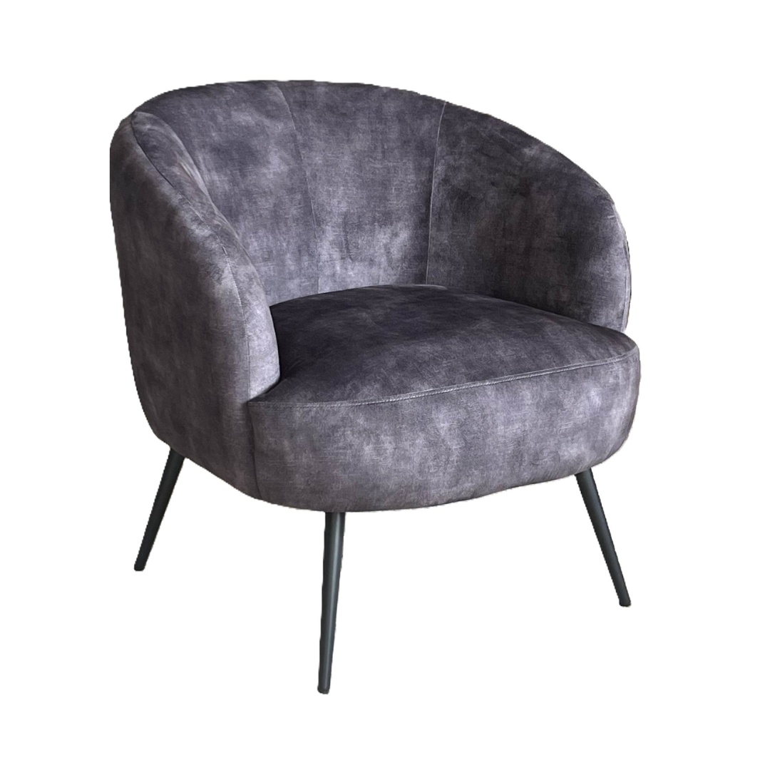 Vintage Velvet Chair | Charcoal