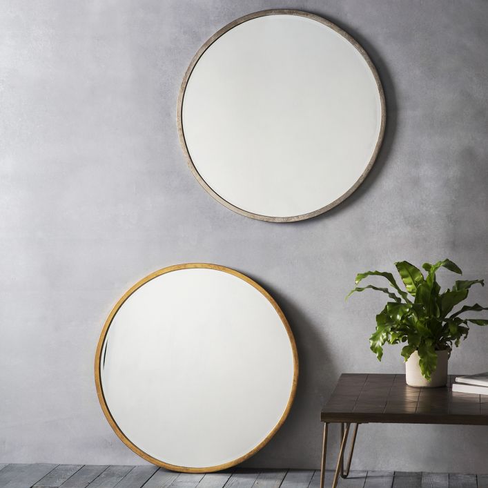Antique Gold Circle Mirror