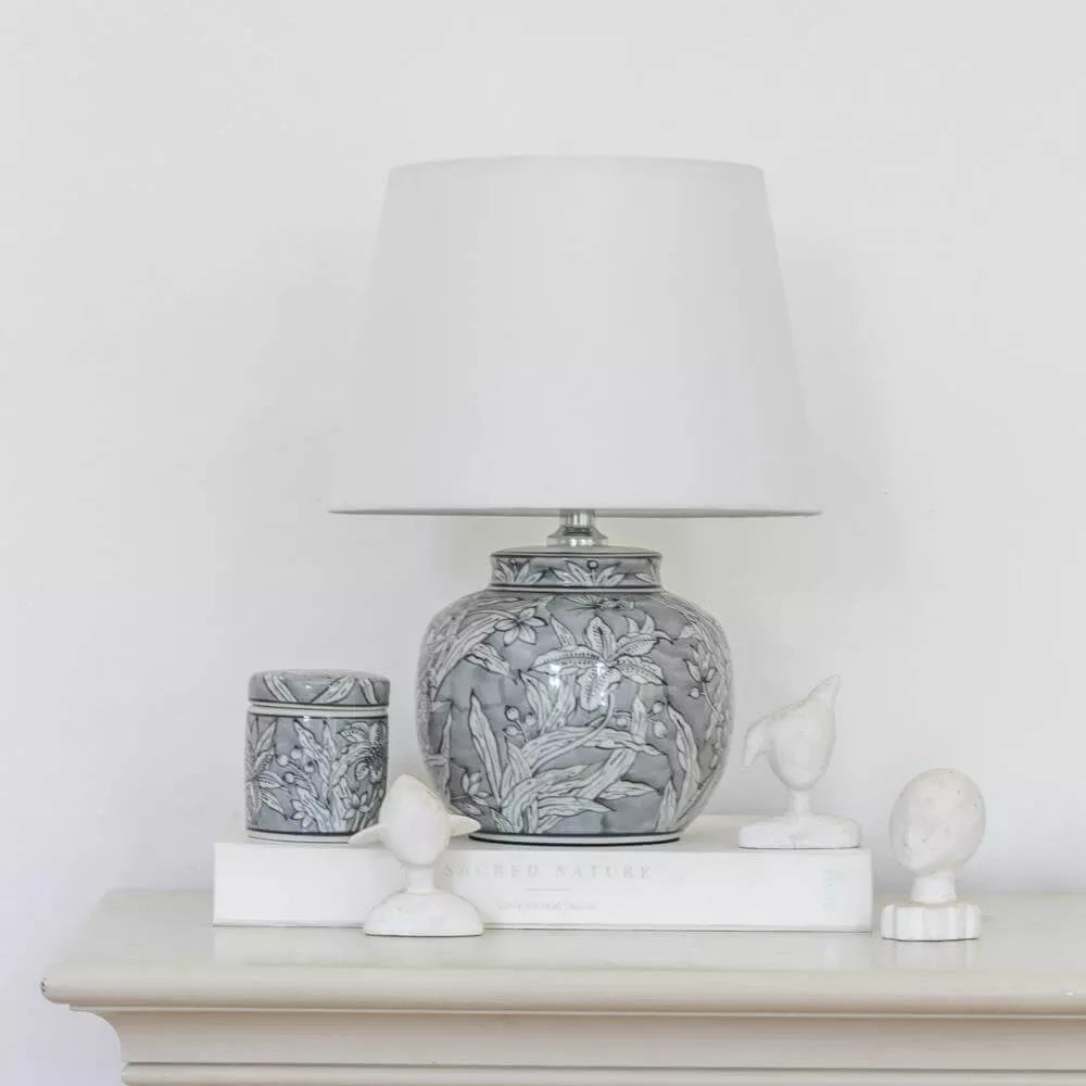 Monochromatic Floral Lamp