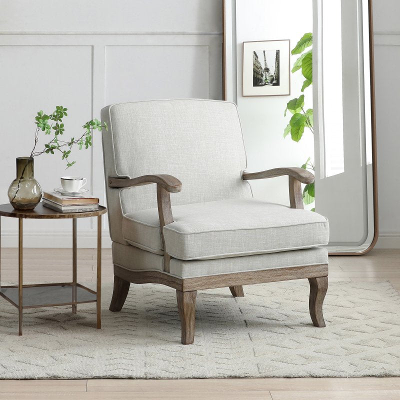 Anna Accent Chair - Cream Linen