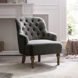 Frankie Accent Chair - Charcoal Linen