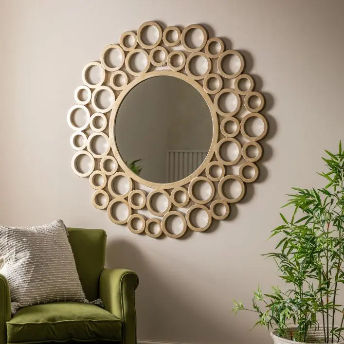 Extra Large Gold Circles Mirror (118cm)