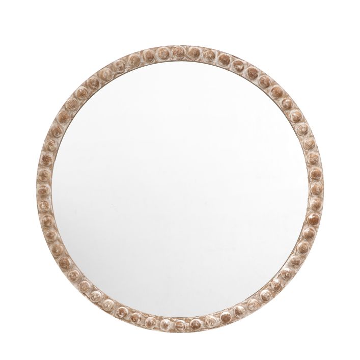 Large Round Rustic Mirror