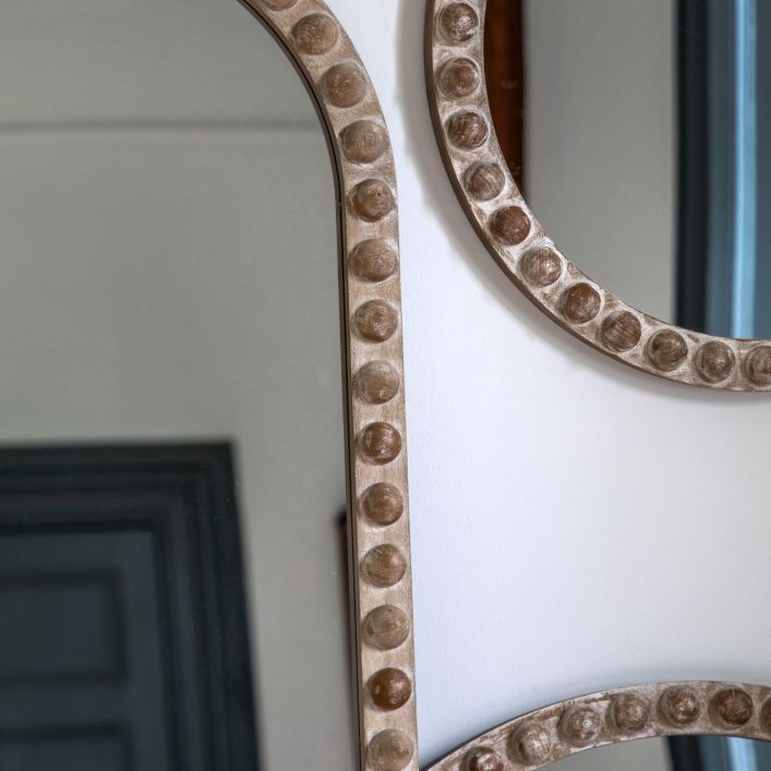 Small Round Rustic Mirror