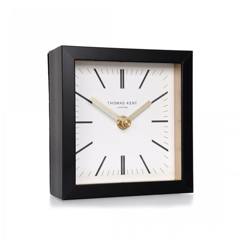 Thomas Kent | Garrick Black Mantel Clock