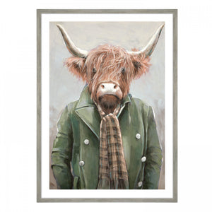 Dressed Highland Cow Artwork