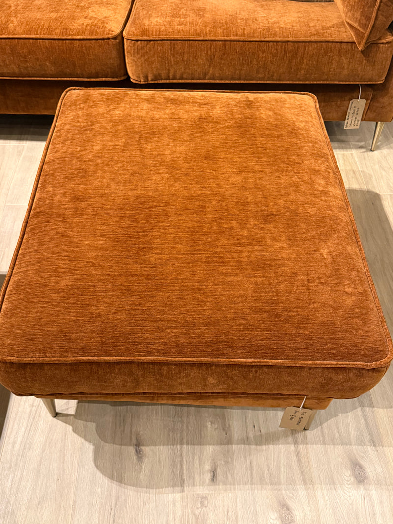 EX-DISPLAY | Alice Footstool Vintage Velvet Rust