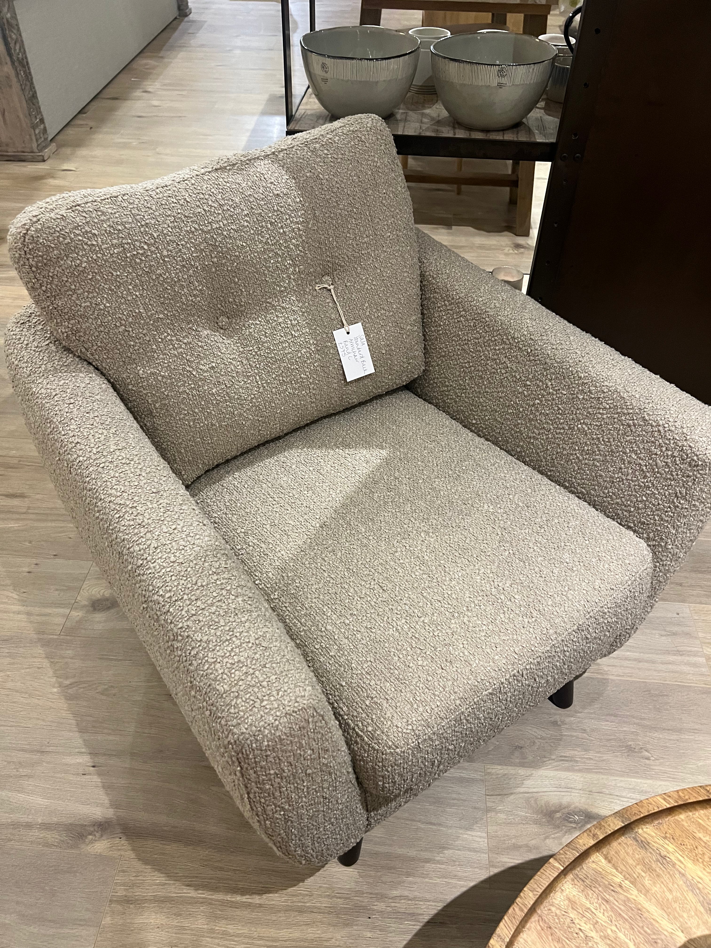 Sala Standard Arm Chair EX DISPLAY - Boucle Latte Fabric