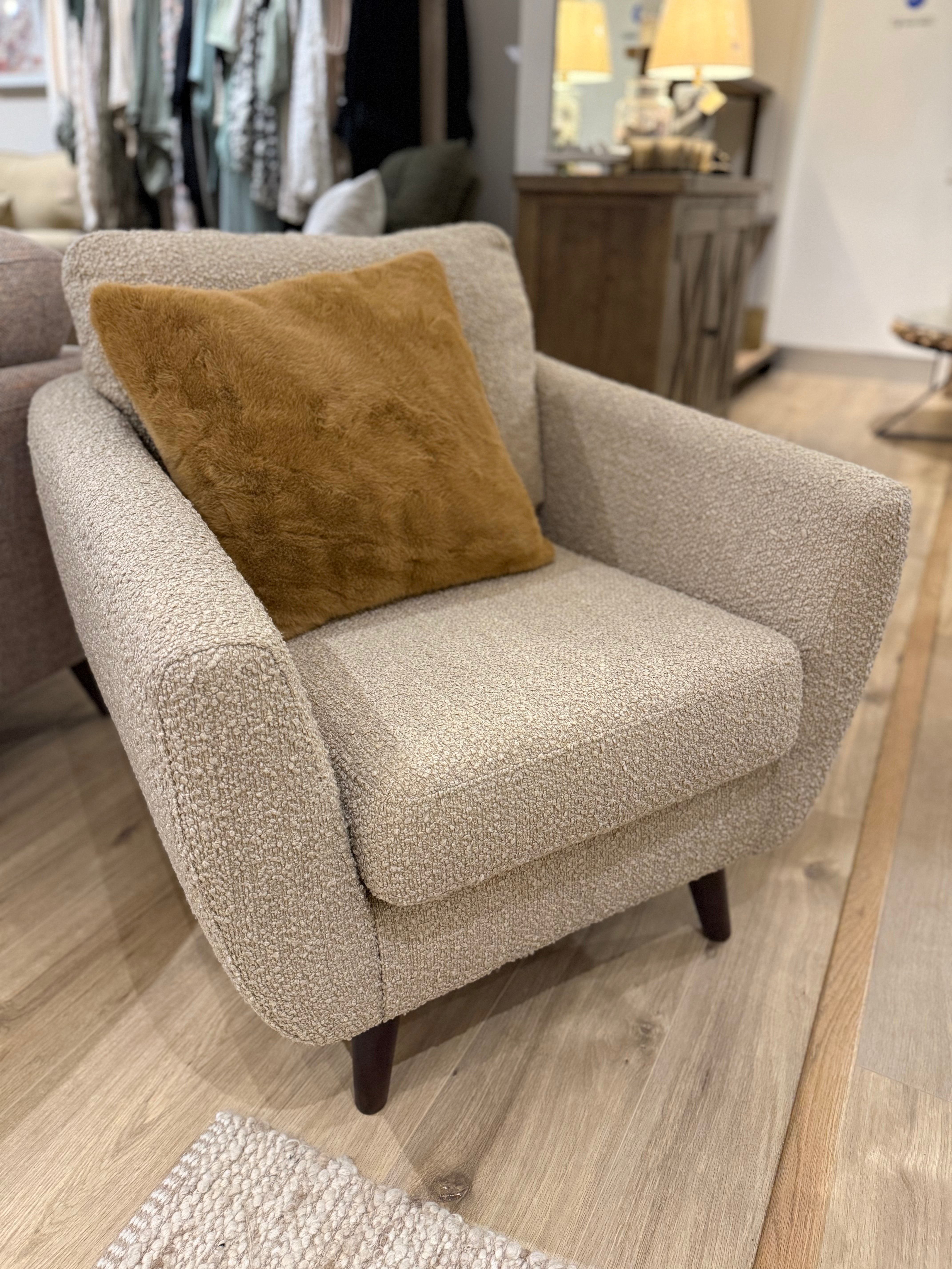 Sala Standard Arm Chair EX DISPLAY - Boucle Latte Fabric