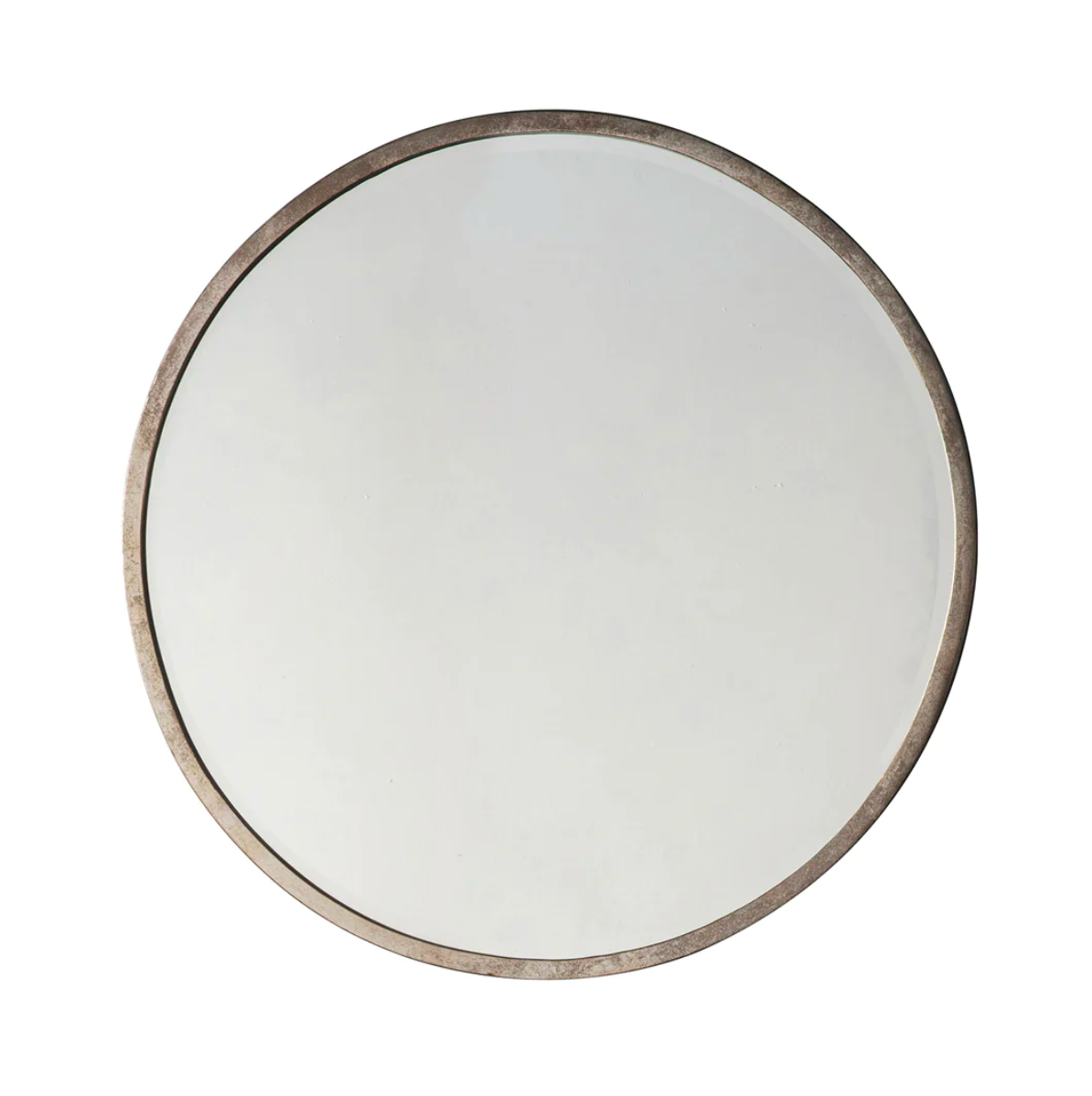 Antique Silver Circle Mirror