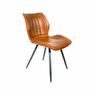 Vegan Leather Dining Chair Tan