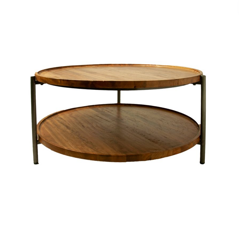 Mango Wood Large Double Shelf Occasional Side Table