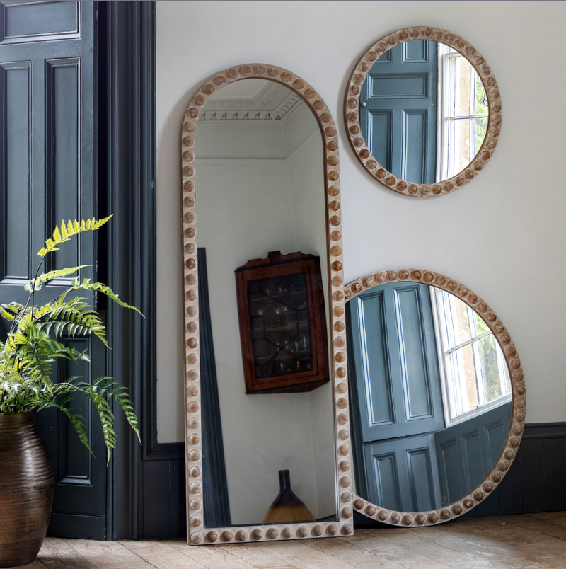 Small Round Rustic Mirror