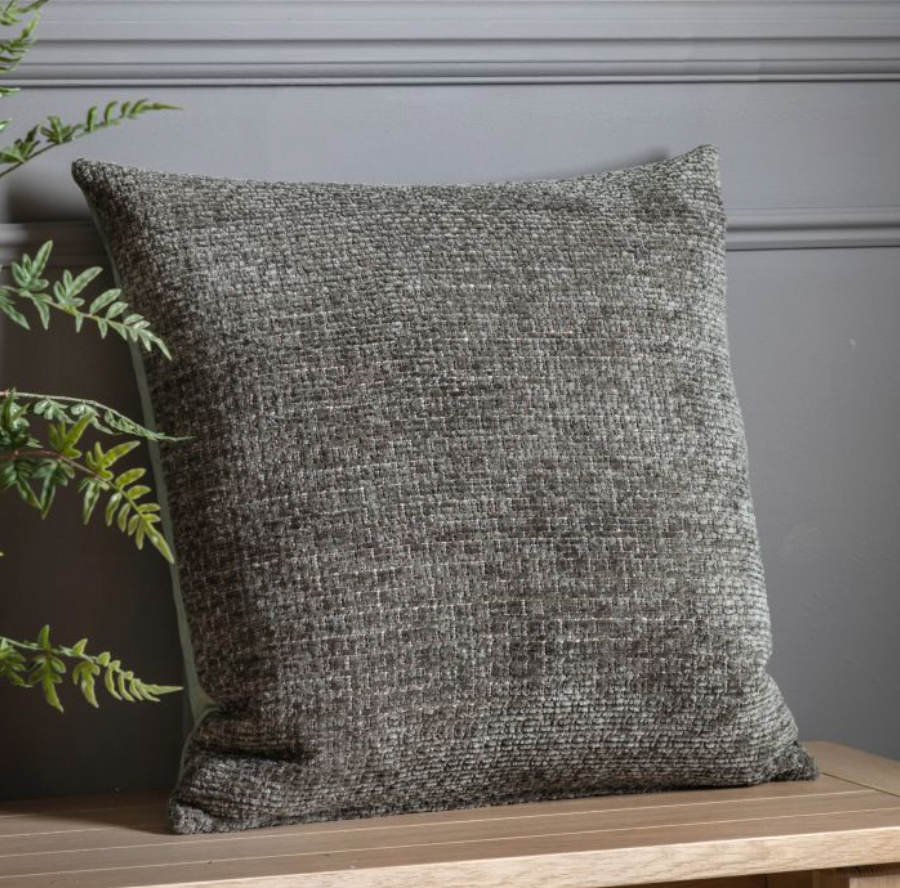 Chenille Cushion - Olive