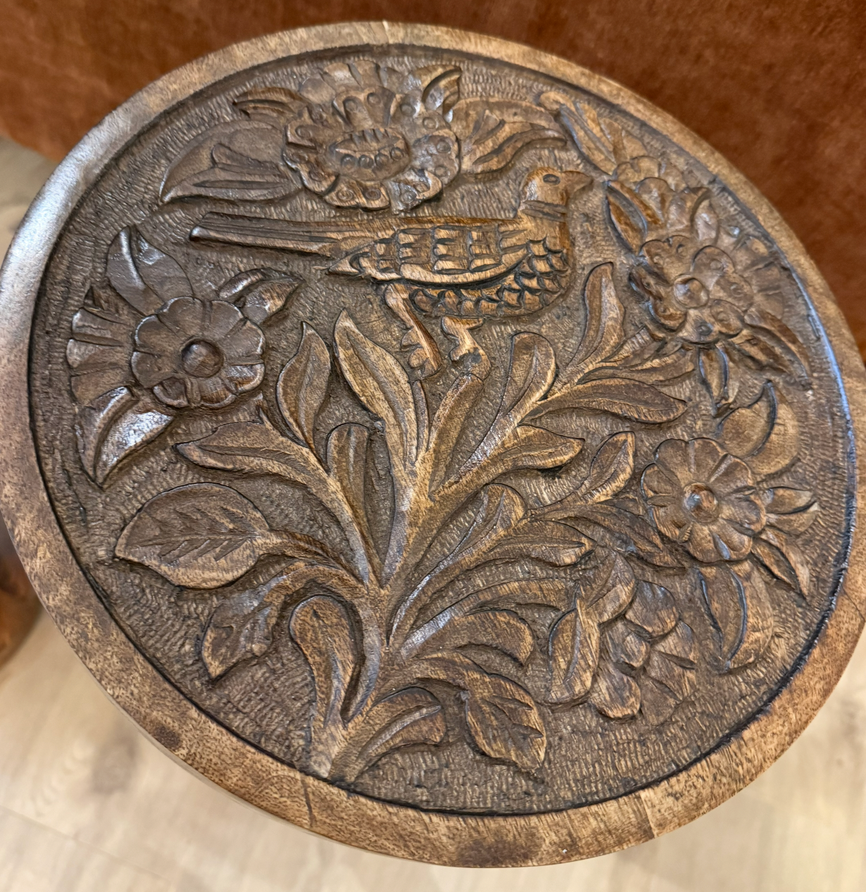 Wooden Carved Detail Table - Large
