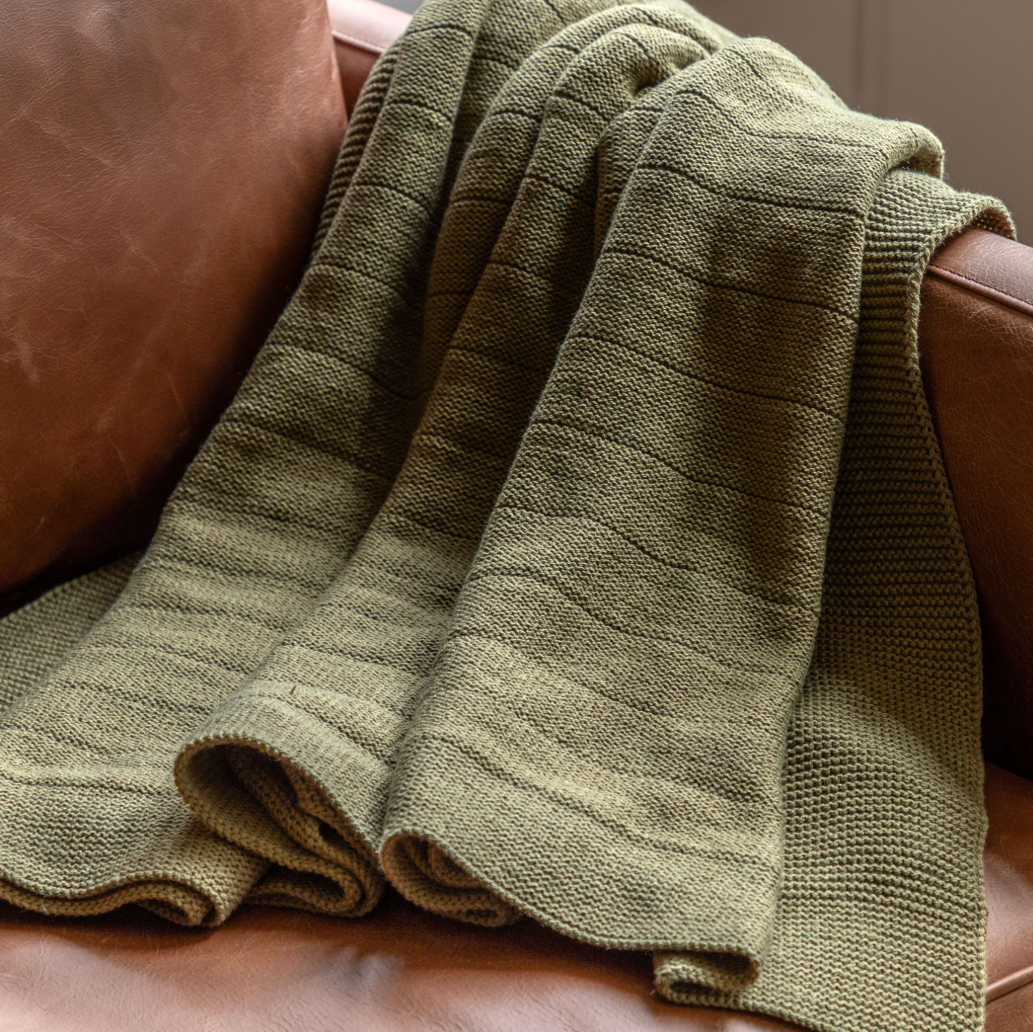 Knit Throw Khaki