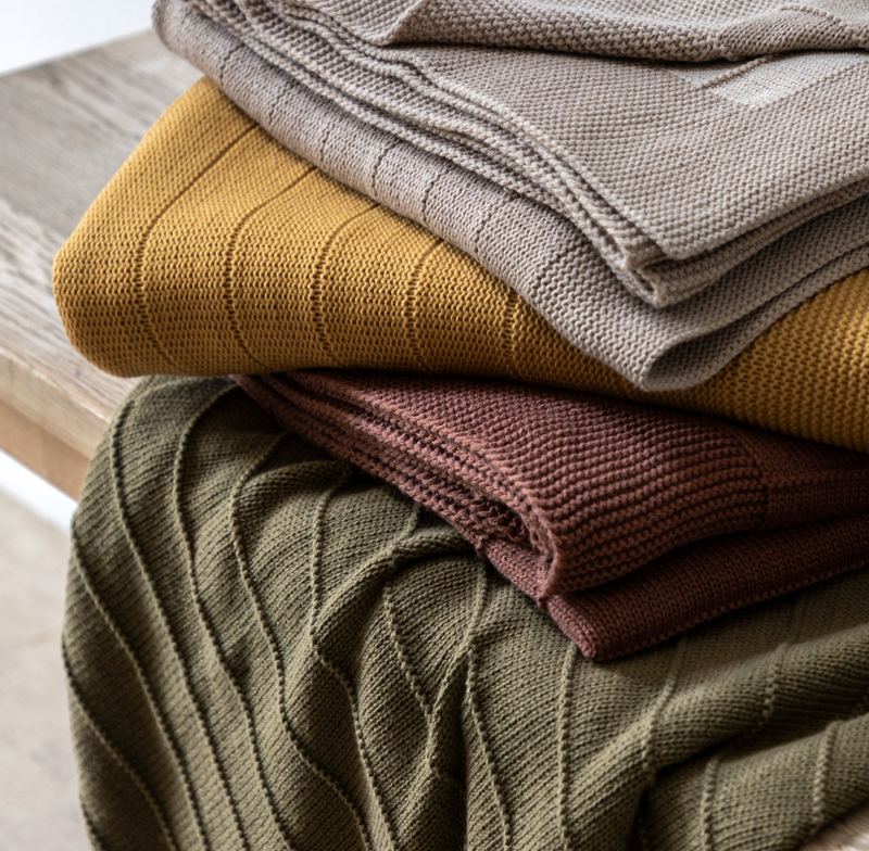 Knit Throw - Nutmeg
