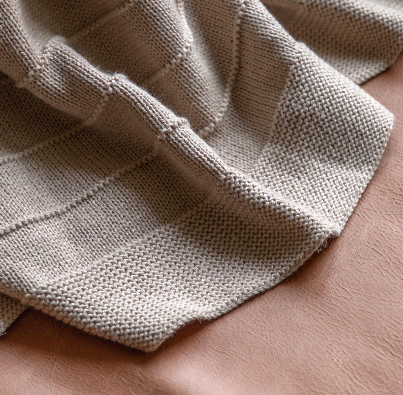 Knit Throw - Taupe