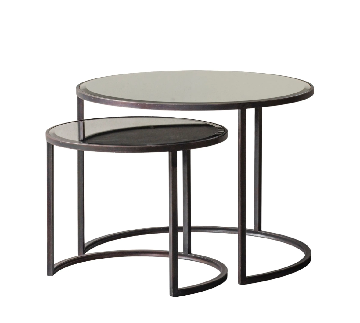 Coffee Table Nest of 2 - Mirrored Tops