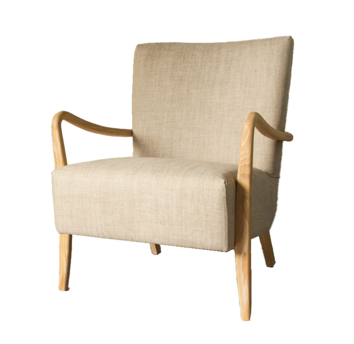 Contemporary Natural Linen Chair