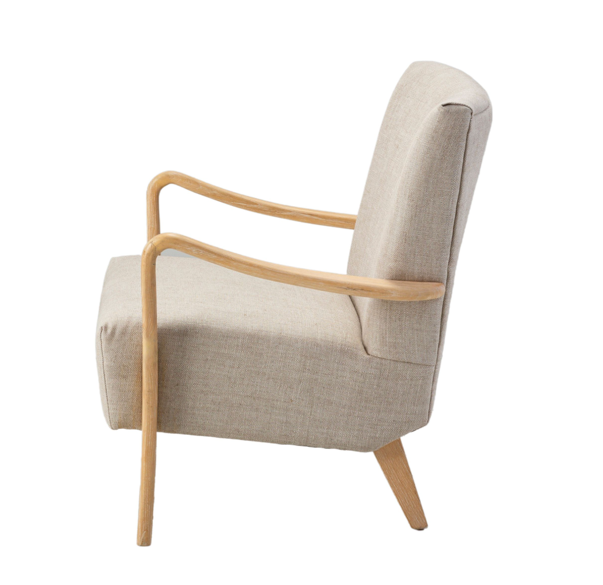 Contemporary Natural Linen Chair