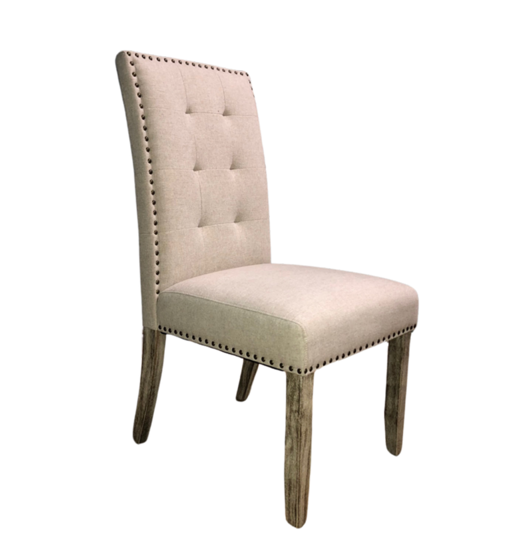 Studded Linen Chair