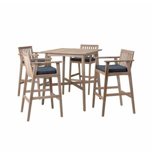 Garden Furniture | Bar Table Set with 4 Chairs