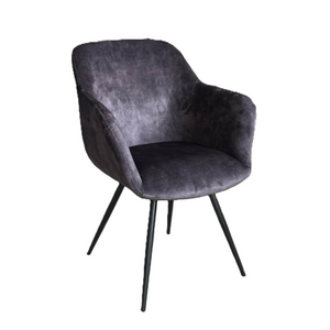 Velvet Dining Chair Charcoal