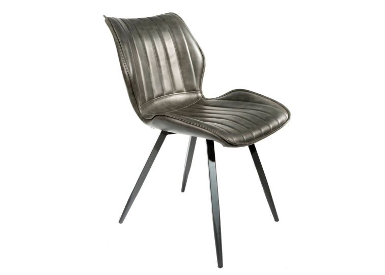 Vegan Leather Dining Chair Grey