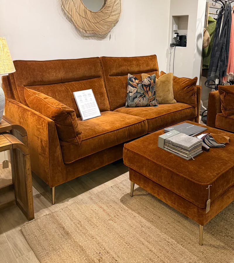 EX-DISPLAY | Alice Large Sofa in Vintage Velvet Rust