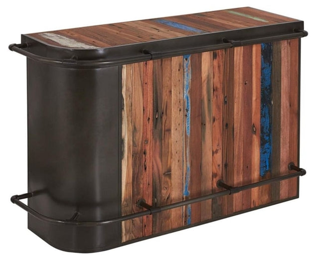 Reclaimed Boatwood Left Bar Cabinet/Bar