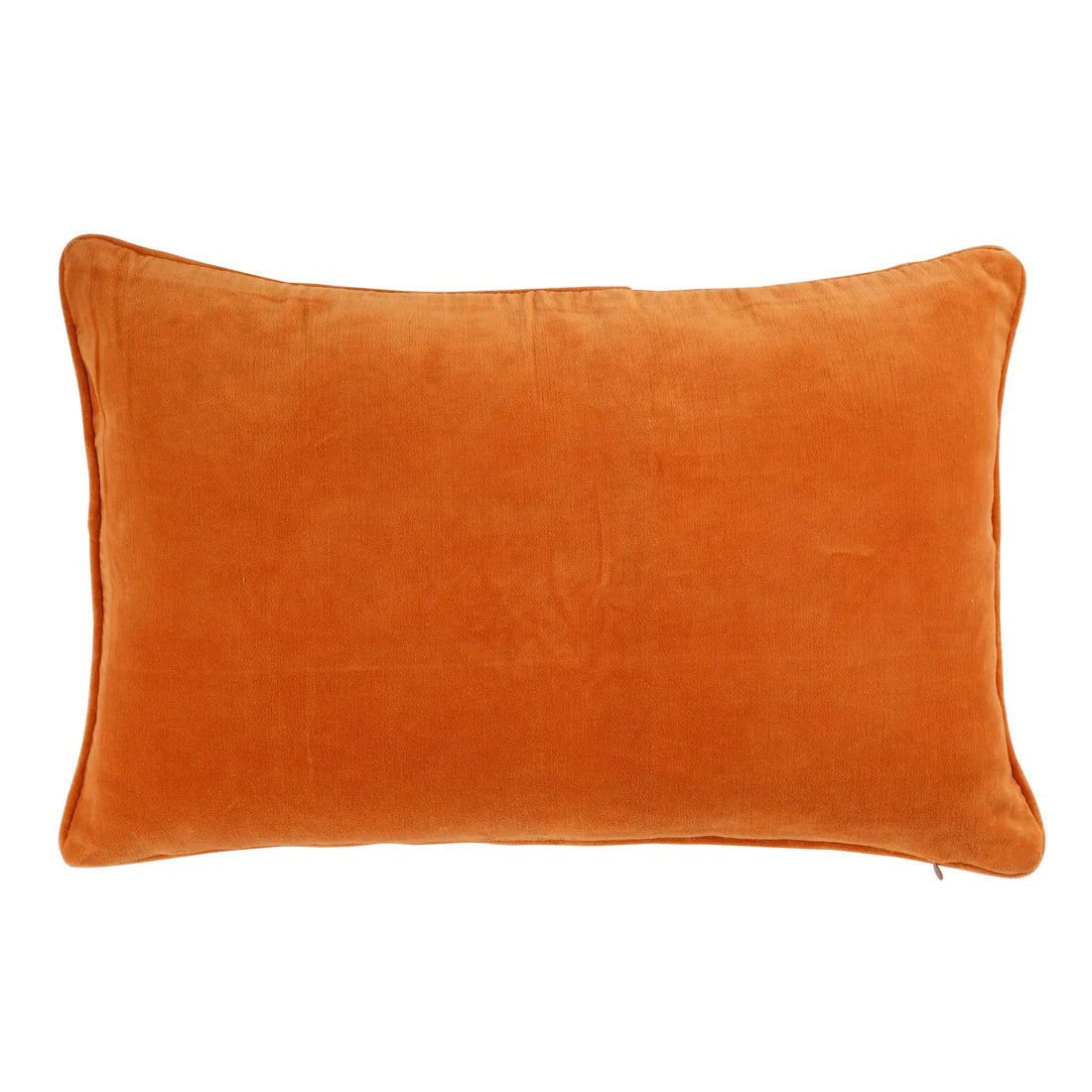 Embroidered Leafy Feather Filled Cushions - Sunset