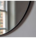 Large Contemporary Black Edge Mirror (80cm Diameter)